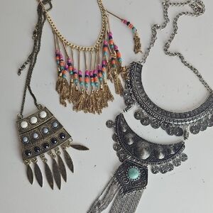 Bohemian Multicolor Beaded Necklace Set